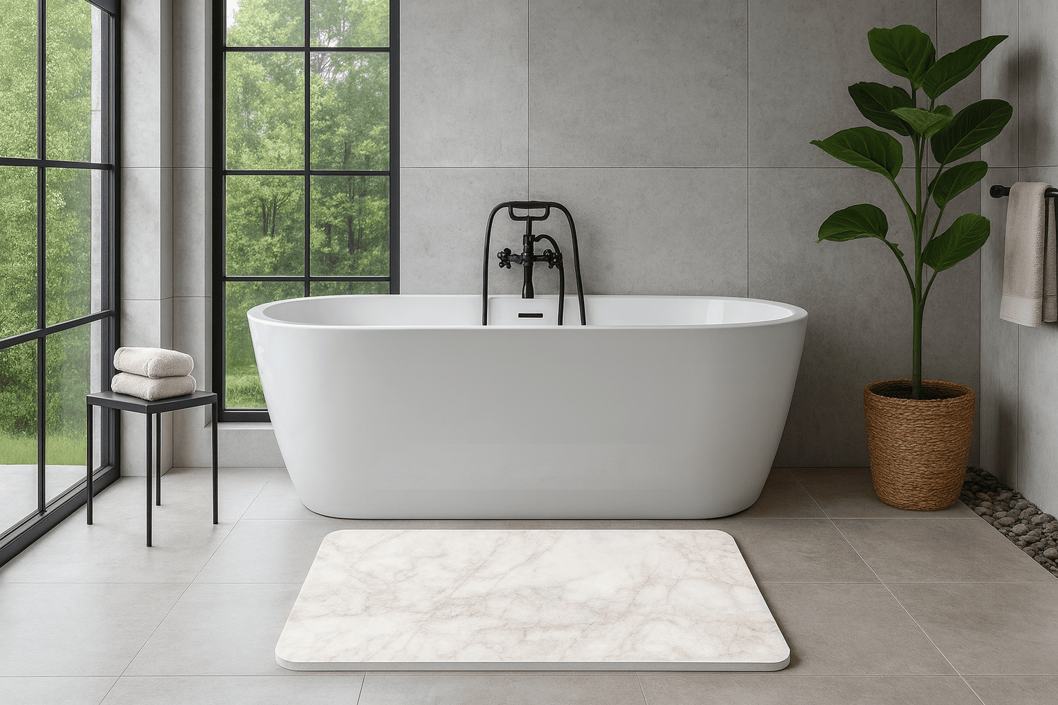 Diatomite Bath Mat - Opal Onyx - Image 2