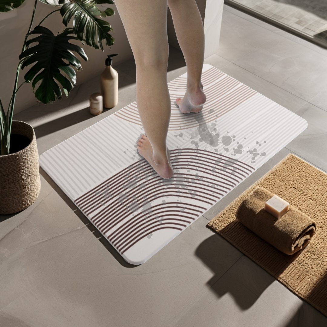 Diatomite Bath Mat - Travertino Ivory - Image 4