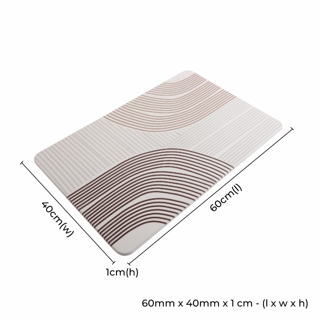 Diatomite Bath Mat - Travertino Ivory - Image 6