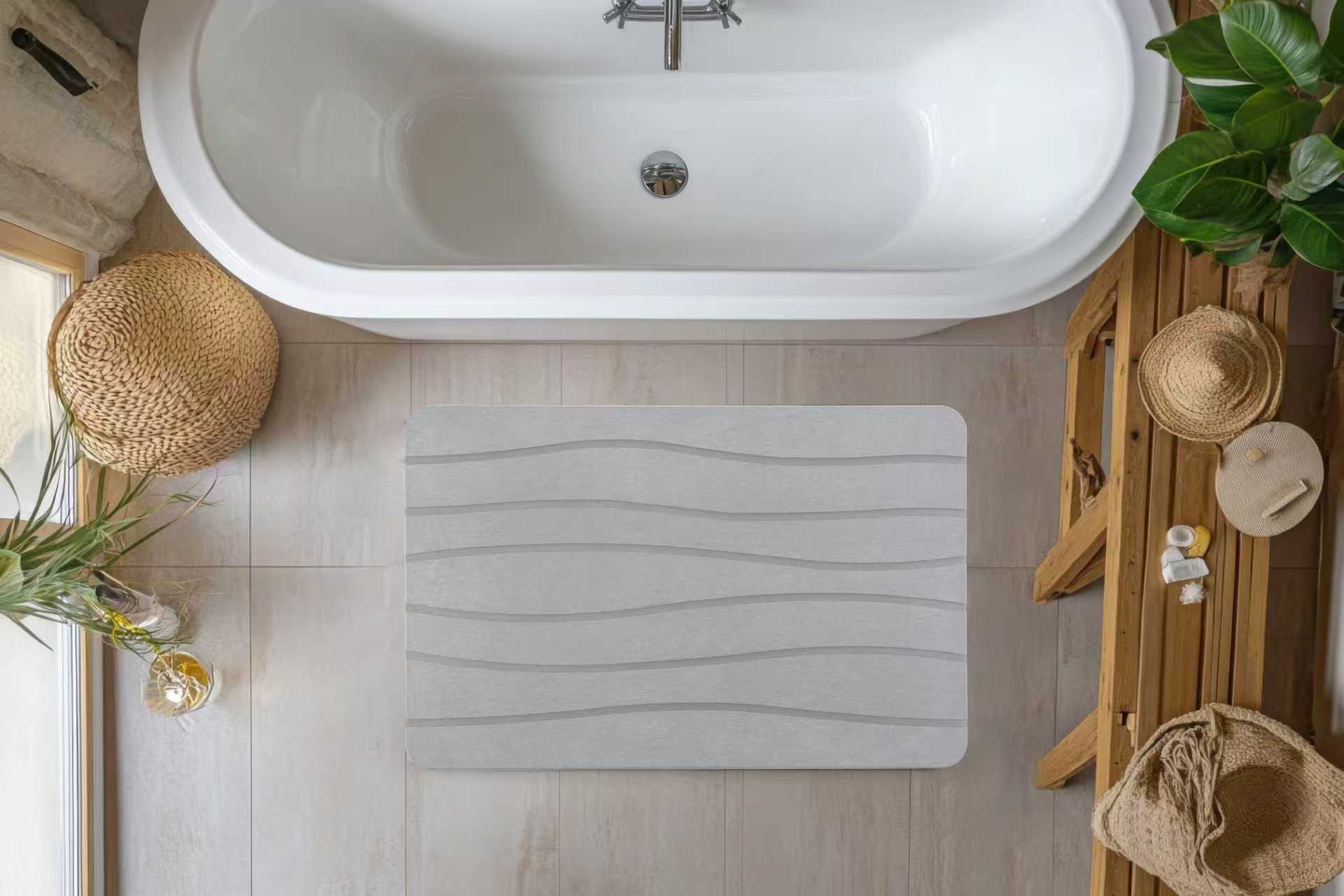 Diatomite Bath Mat - Graphite Grey