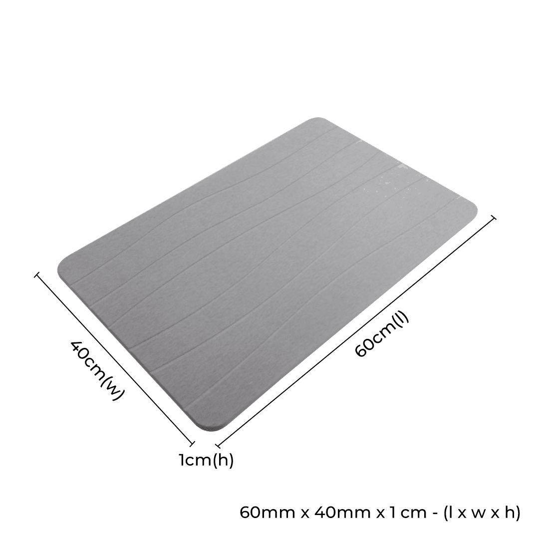 Diatomite Bath Mat - Graphite Grey - Image 5