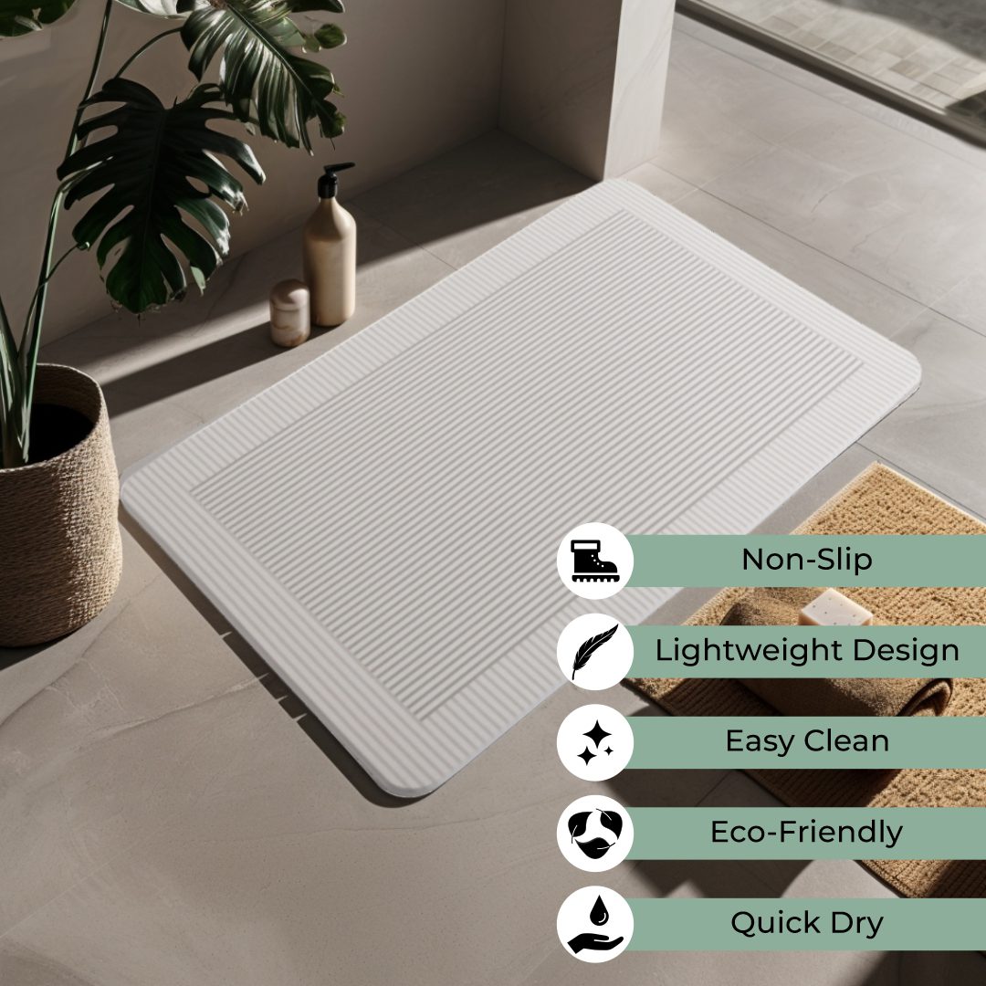 Diatomite Bath Mat - Milano Crema - Image 5