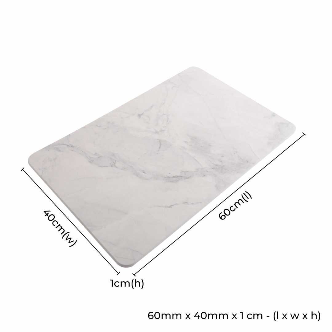 Diatomite Bath Mat - Salina Grey Marble - Image 6