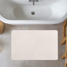 Diatomite Bath Mat - Travertino Ivory