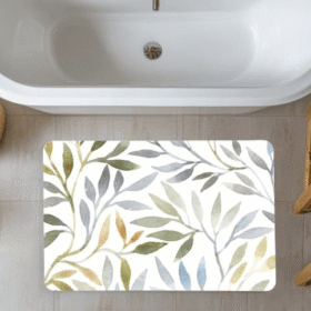 Diatomite Bath Mat - Spring Blossom