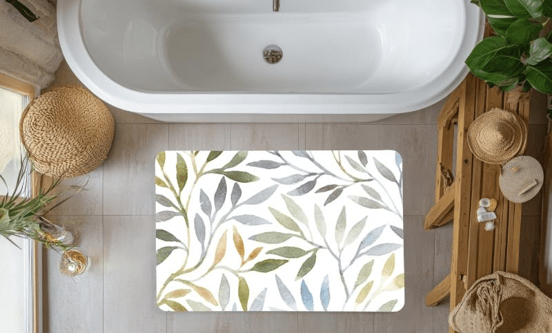 Diatomite Bath Mat - Spring Blossom