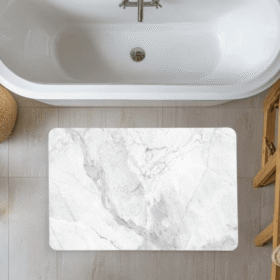 Diatomite Bath Mat - Salina Grey Marble